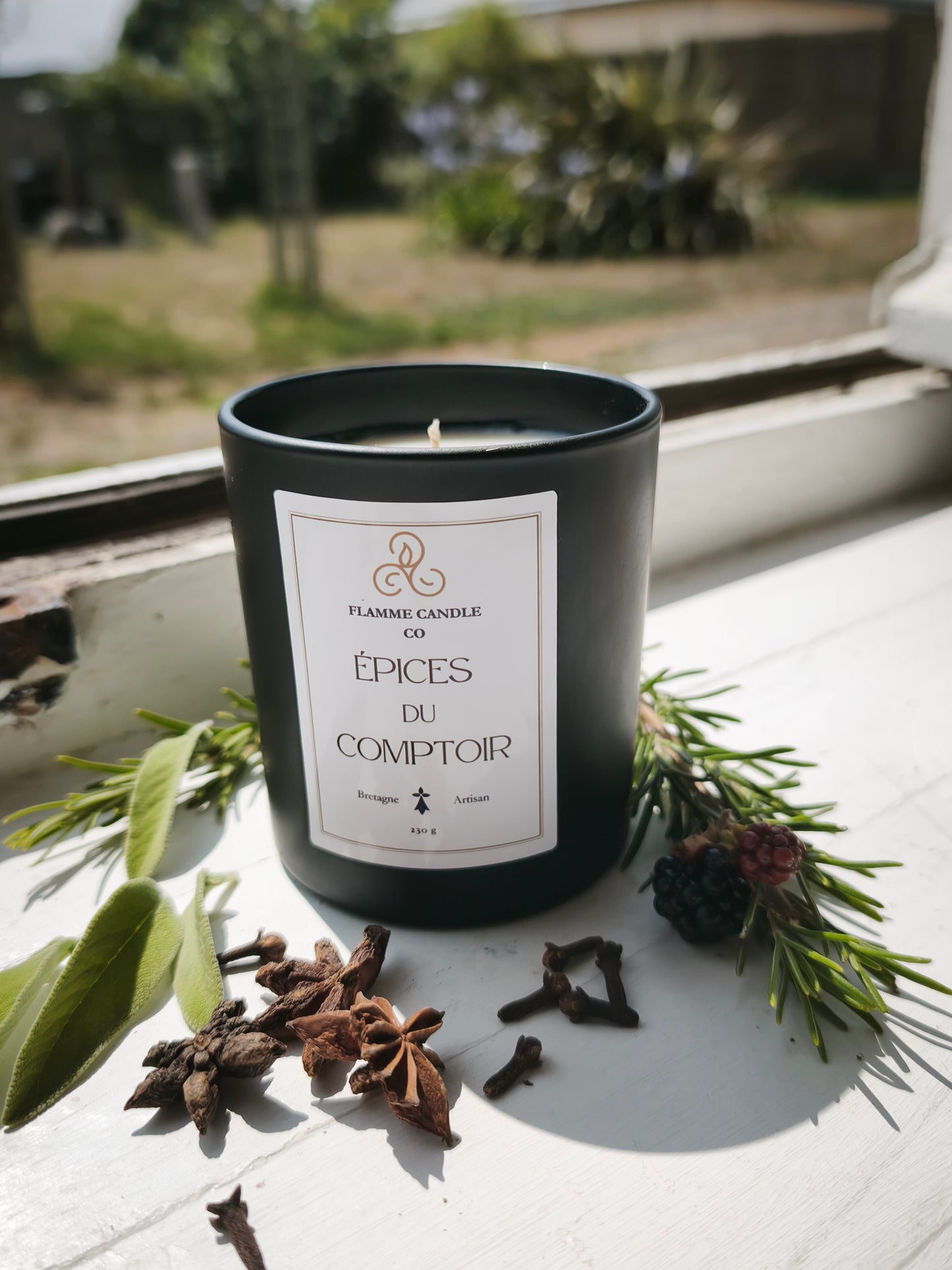 Épices de Comptoir – Bougie artisanale en noix de coco et soja, parfum boisé