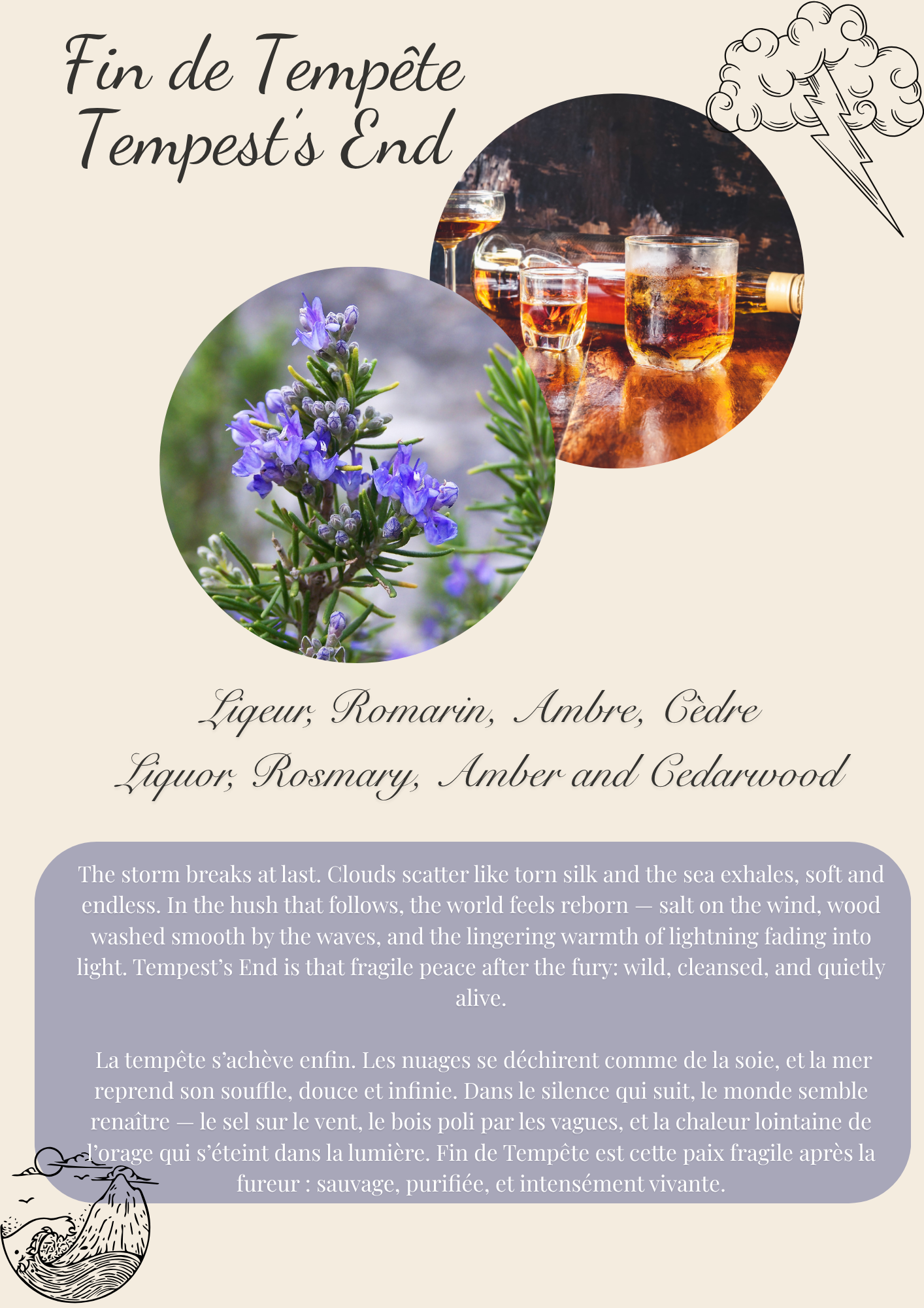 Tempest’s End / Fin de Tempête – Clamshell Wax Melt Flamme