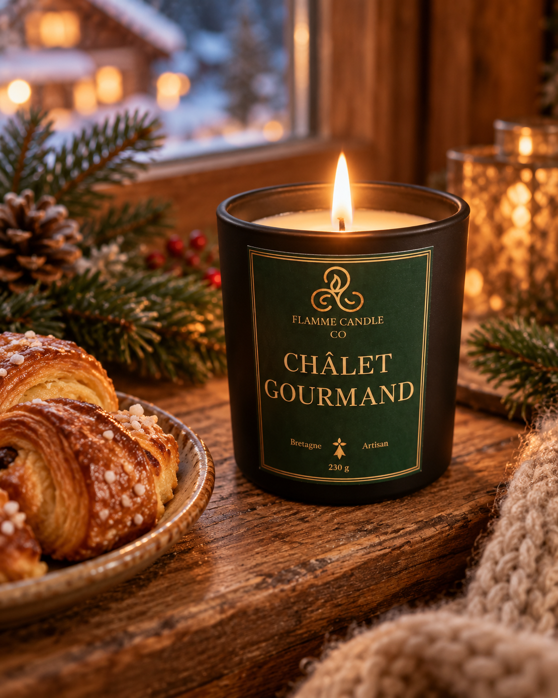 Châlet Gourmand - Bougie coco-soja et fondants de soja parfumés gourmands | Fabriqués en Bretagne