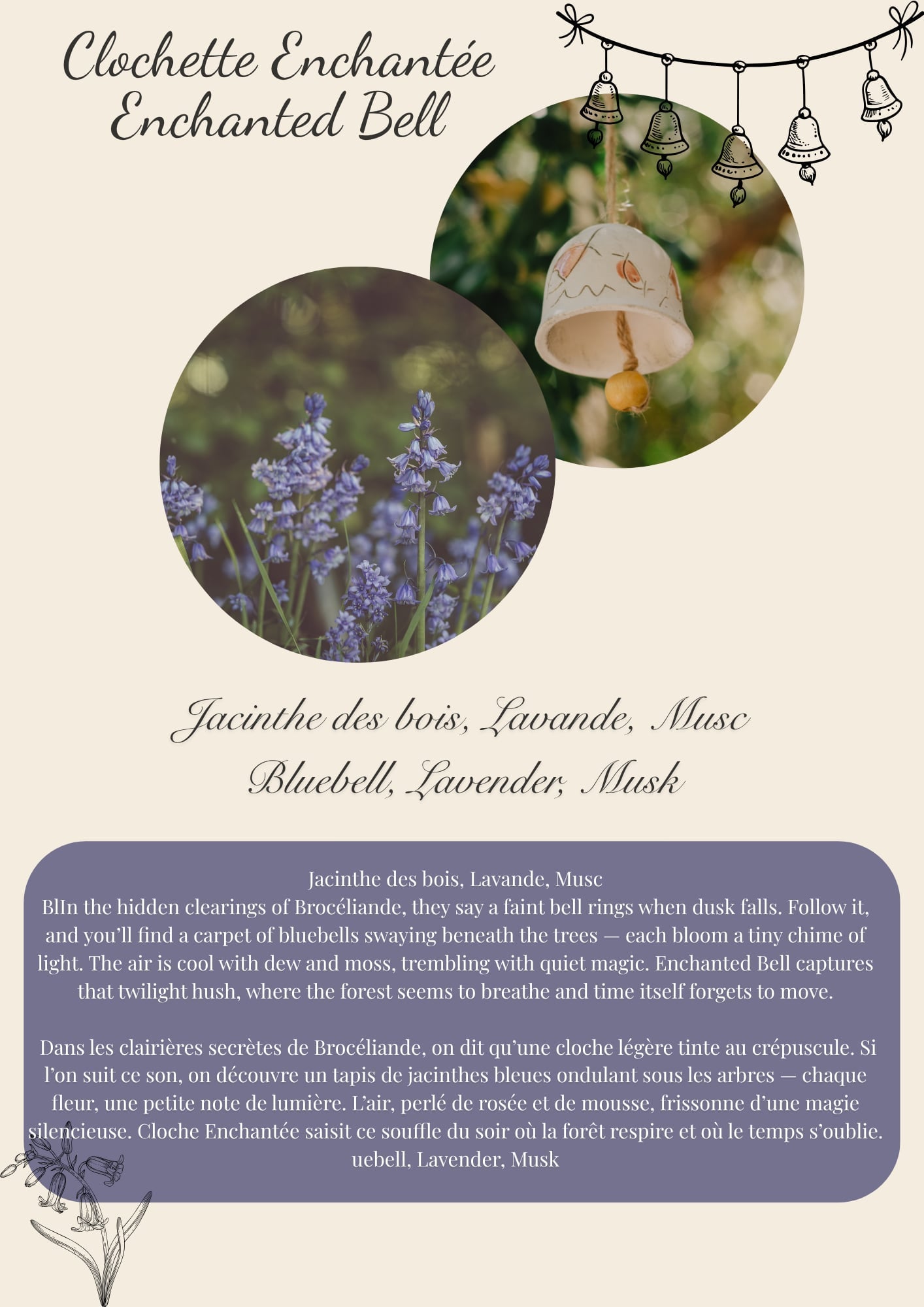 Enchanted Bell / Cloche Enchantée – Single Round Wax Melt Flamme