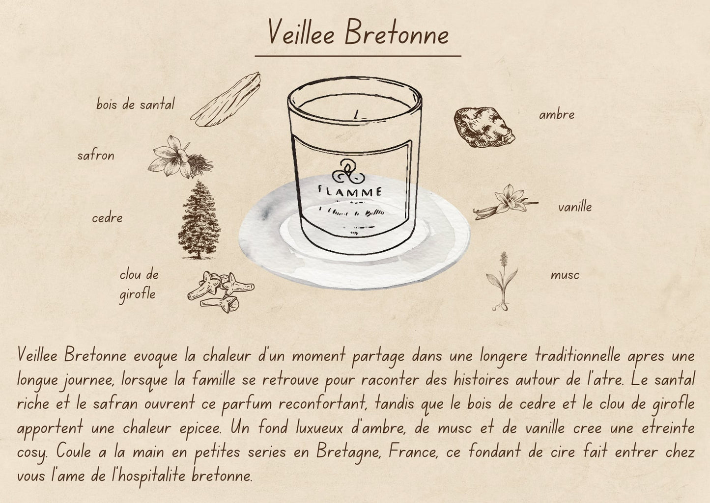 Veillée Bretonne - Earthy Candle 230g Flamme Candle Co