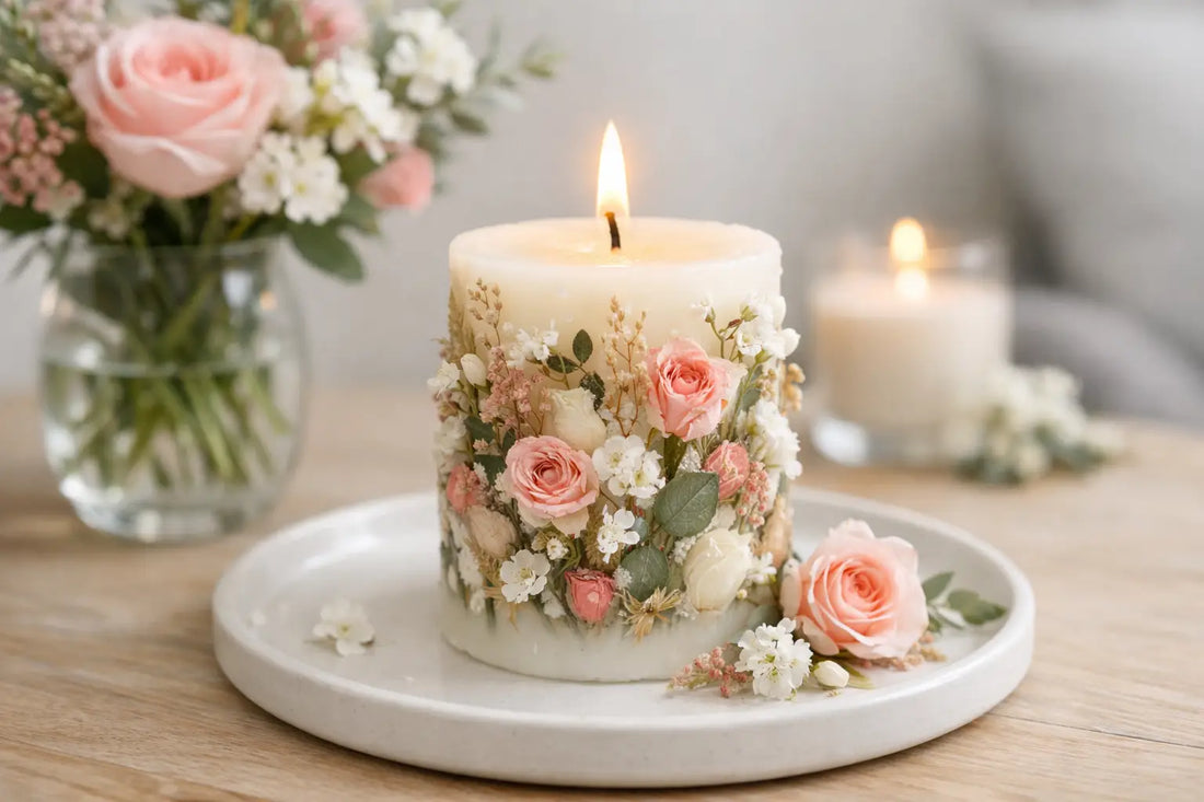 Bougie florale décorative - bien la choisir