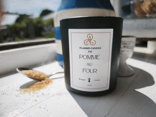 Bougie Coco Soja Artisanale Gourmande Pomme au Four
