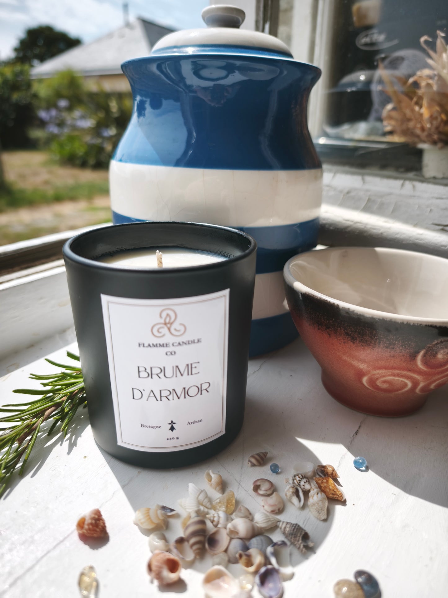 Brume d'Armor – Bougie artisanale de noix de coco et de soja, senteur côtière