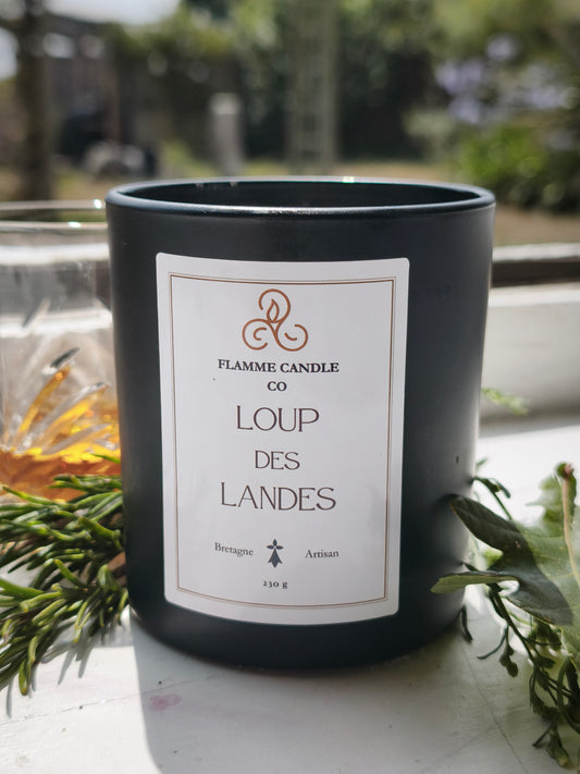 Loup des Landes – Bougie Artisanale Soja Coco Boisée