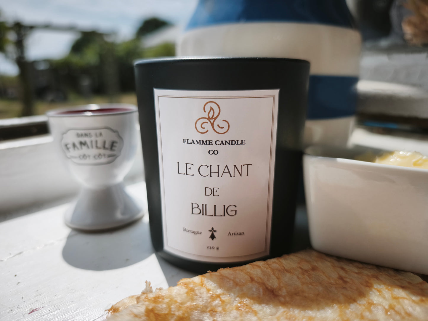 Le Chant de Billig – Coconut & Caramel Coconut Soy Candle, Handmade in Brittany