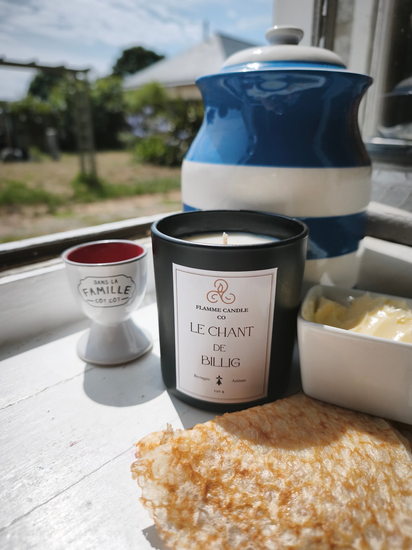 Le Chant de Billig – Coconut & Caramel Coconut Soy Candle, Handmade in Brittany