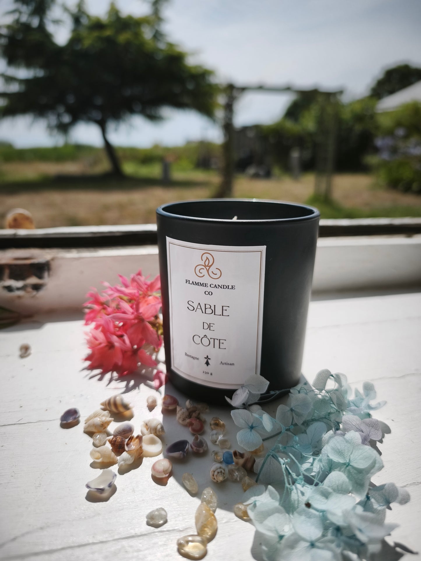 Sable de Côte – Amber & Vanilla Coconut Soy Candle, Handmade in Brittany
