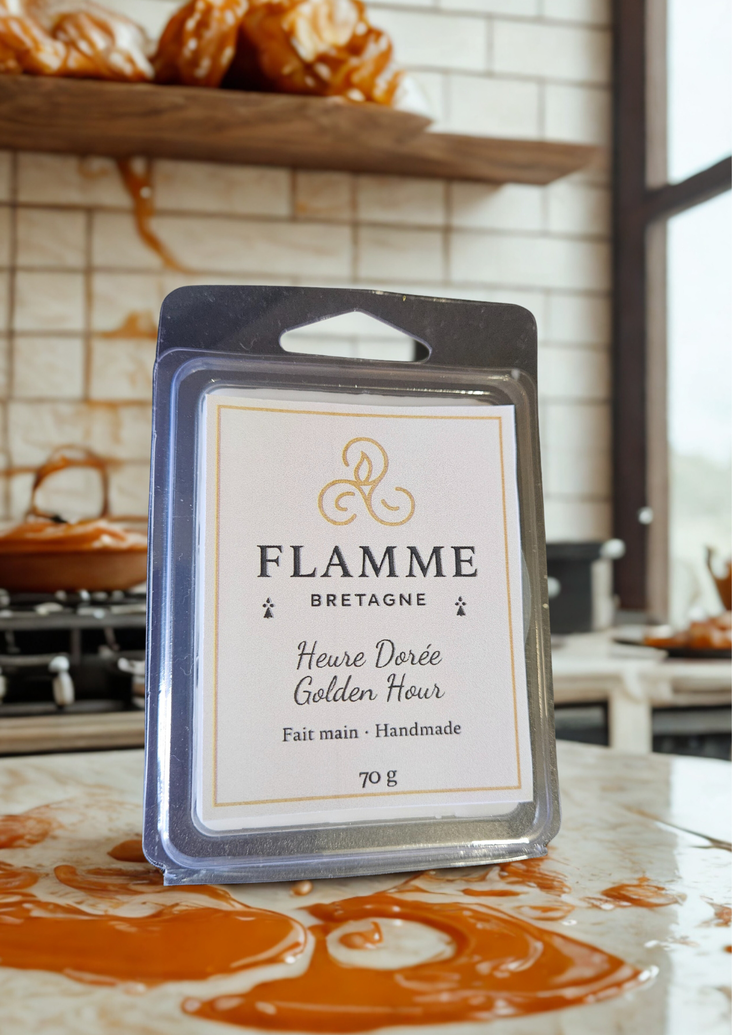 Golden Heart / Cœur Doré – Clamshell Wax Melt Flamme