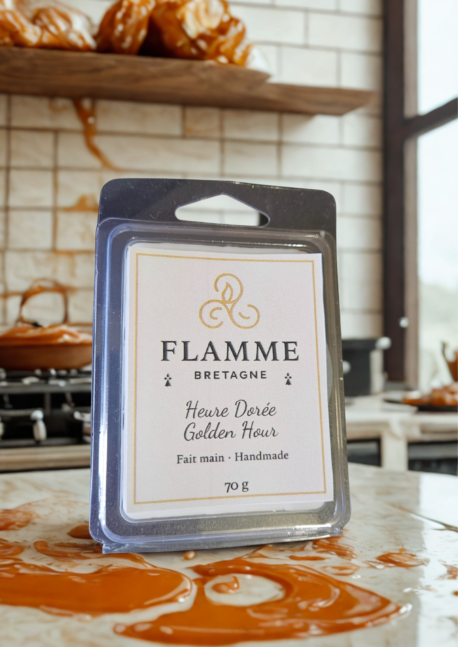 Golden Heart / Cœur Doré – Clamshell Wax Melt Flamme