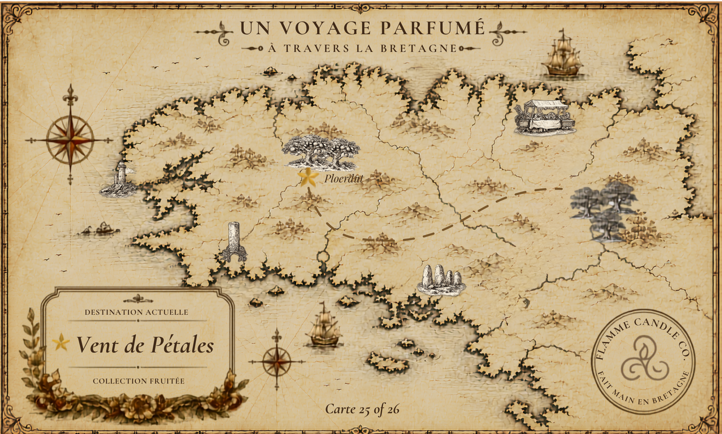 Vent de Pétales – Bougie artisanale fruitée coco-soja