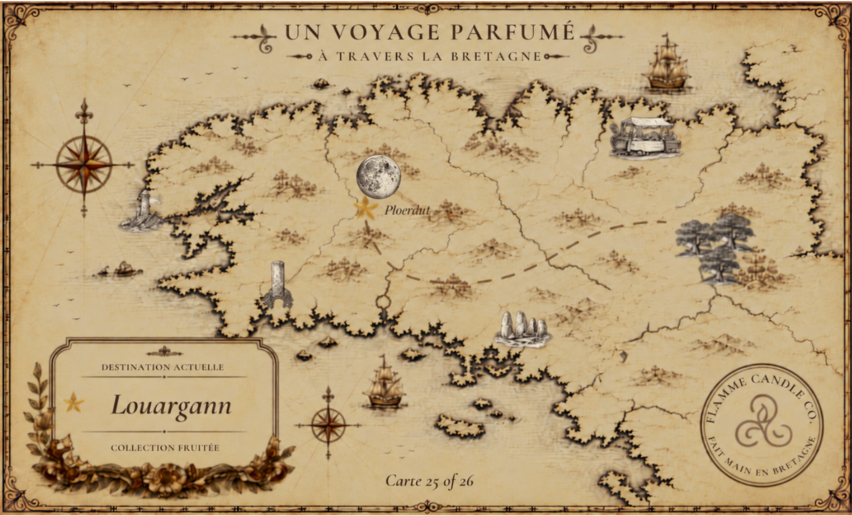 Louargann – Pear & Iris Coconut Soy Candle, Handmade in Brittany