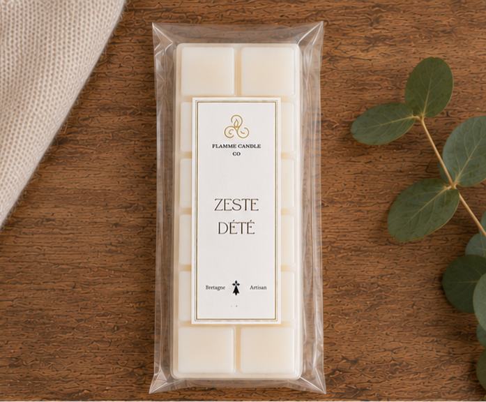 Barre de cire Zest of the Sun 50g - Agrumes (Citron vert, Basilic et Mandarine)