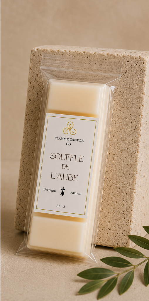 Souffle d'Aube – Artisan Floral Snap Bar Soy Wax Melt – artisan wax melt hand-poured Brittany France