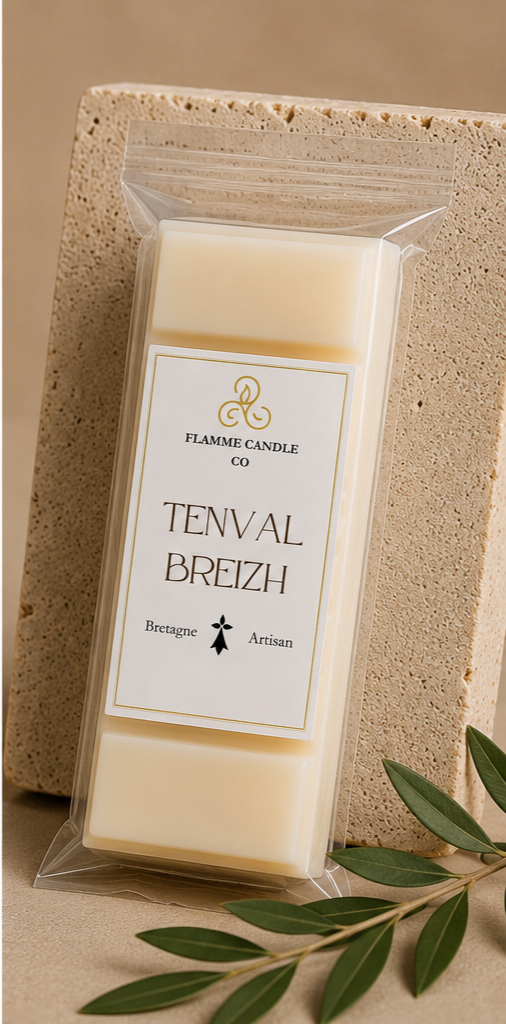 Tenval Breizh – Artisan Floral Snap Bar Soy Wax Melt – artisan wax melt hand-poured Brittany France