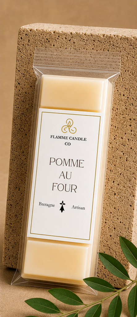 Barre de cire aux pommes cuites 50g - Fruitée (Pomme, Cannelle et Vanille)