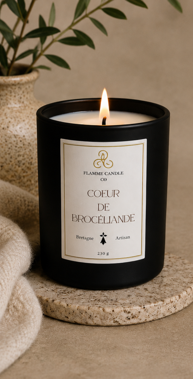 Cœur de Brocéliande – Artisan Woody Coconut Soy Candle
