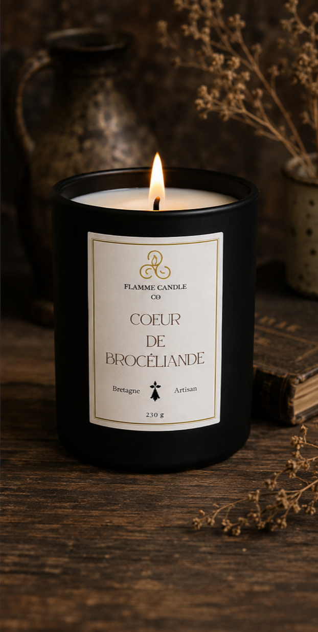 Cœur de Brocéliande – Artisan Woody Coconut Soy Candle