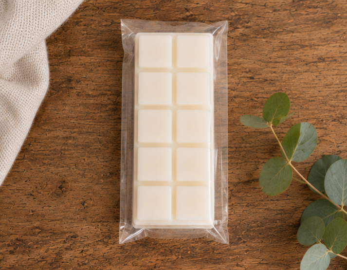 Flamme Candle Co snap bar wax melt flat lay