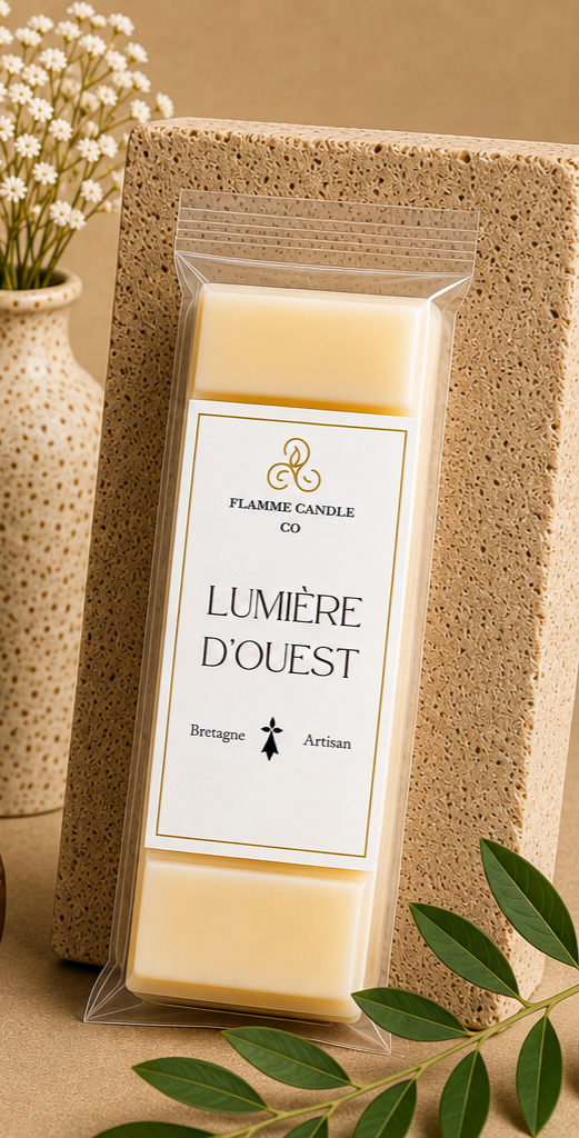 Lumière d'Ouest – Artisan Floral Snap Bar Soy Melt – artisan wax melt hand-poured Brittany France