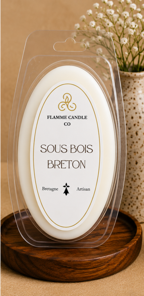Sous Bois Breton – Artisan Woody Clamshell Wax Melt – artisan wax melt hand-poured Brittany France