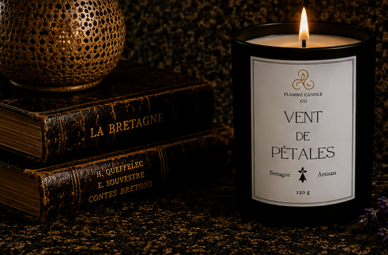 Vent de Pétales – Bougie artisanale fruitée coco-soja