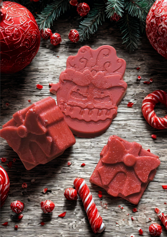 Candy Cane / Canne en Sucre – Mini Wax Melts — gourmand candle; gourmand candle, candy cane, vanilla, caramel, sweet candle, bougie gourmande, canne de bonbon, vanille