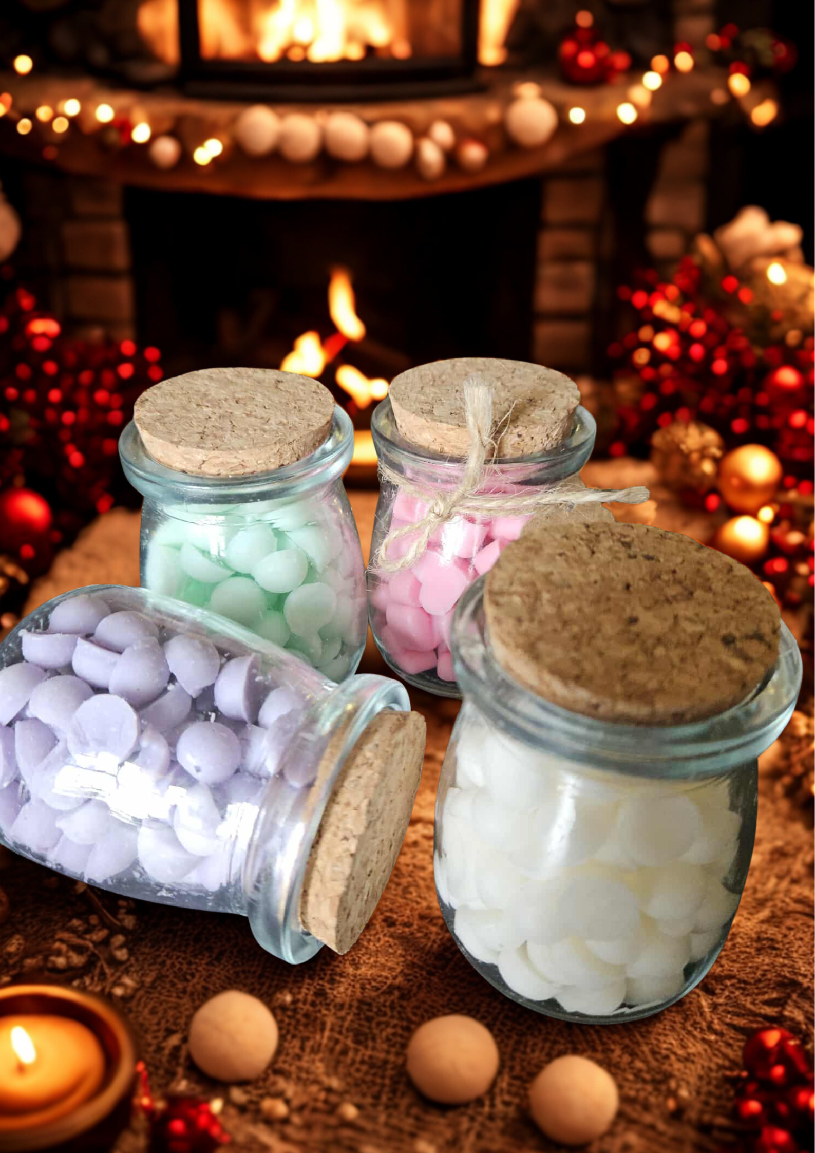 Crackling Fire/ Feu de Bois – Melties — general candle; home fragrance, clean candle, minimal décor, bougie artisanale