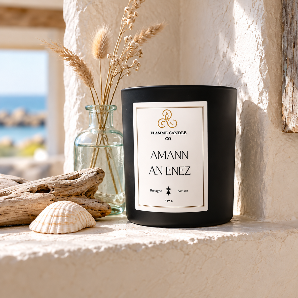 Amann an Enez – Buttery Croissant Coconut Soy Candle, Handmade in Brittany