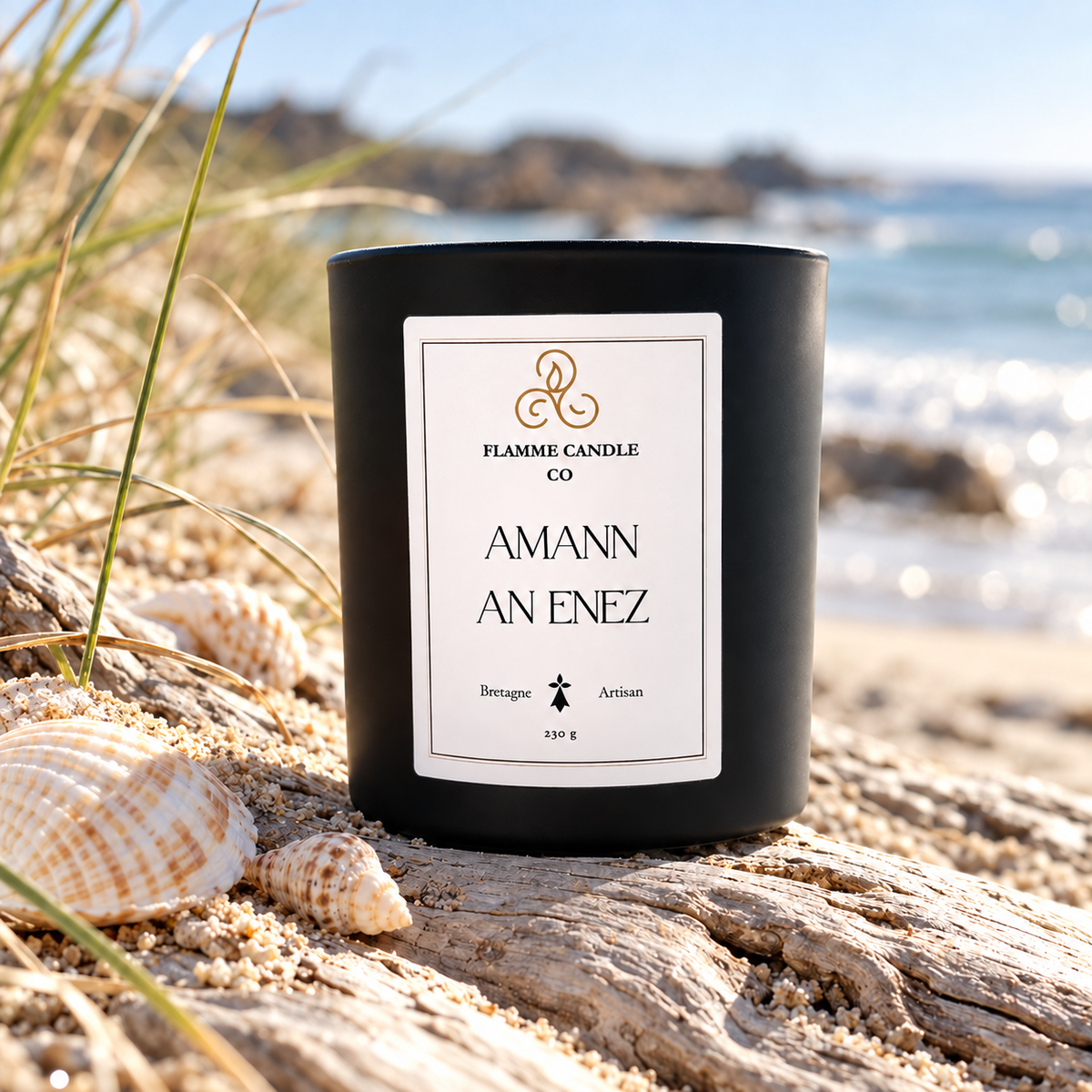 Amann an Enez – Buttery Croissant Coconut Soy Candle, Handmade in Brittany