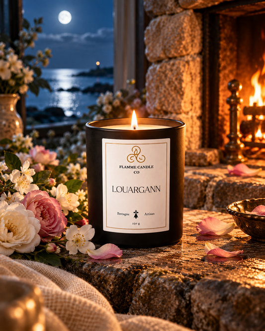 Louargann – Pear & Iris Coconut Soy Candle, Handmade in Brittany