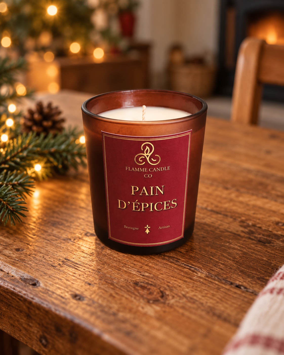Pain d'Épices - Bougie coco-soja et fondants de soja parfumés gourmands | Fabriqués en Bretagne
