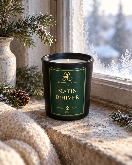 Matin d'Hiver - Bougie coco-soja et fondants de soja parfumés | Fabriqués en Bretagne