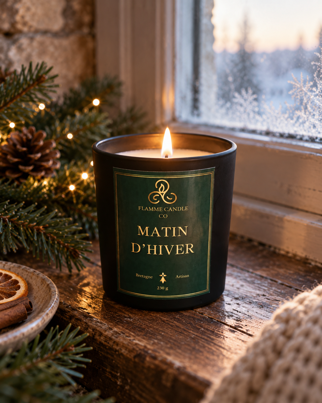 Matin d'Hiver - Bougie coco-soja et fondants de soja parfumés | Fabriqués en Bretagne