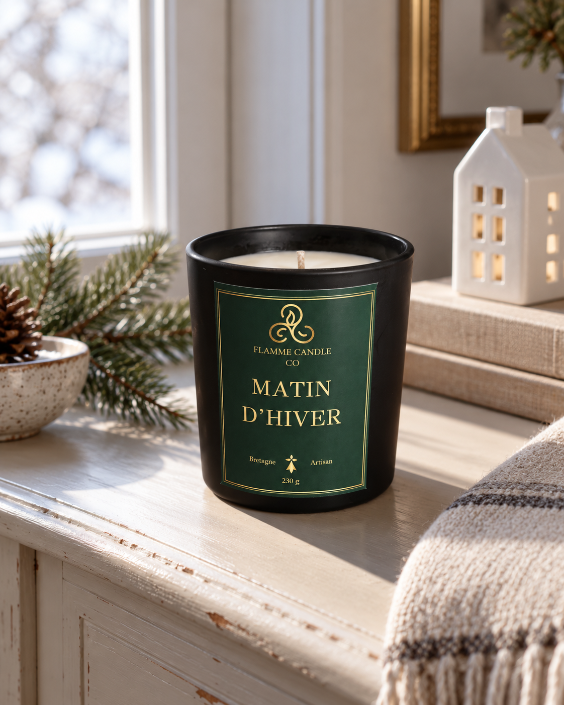Matin d'Hiver - Bougie coco-soja et fondants de soja parfumés | Fabriqués en Bretagne