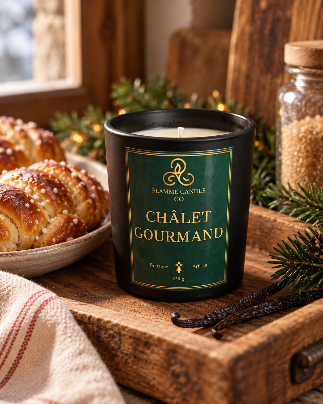 Châlet Gourmand - Bougie coco-soja et fondants de soja parfumés gourmands | Fabriqués en Bretagne