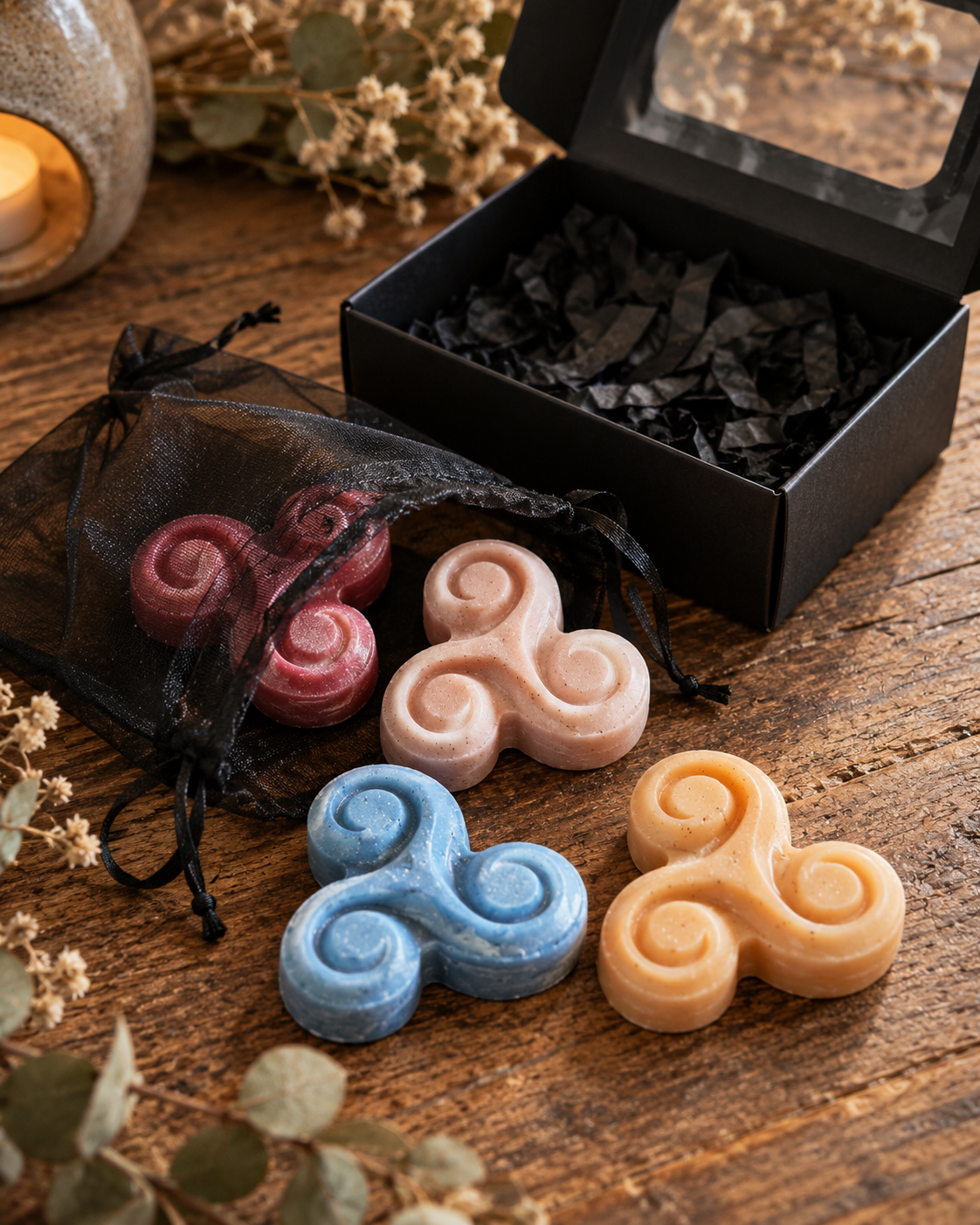 Coffret découverte de Noël - 9 fondants Triskel gourmands, boisés et frais | Fabriqués en Bretagne