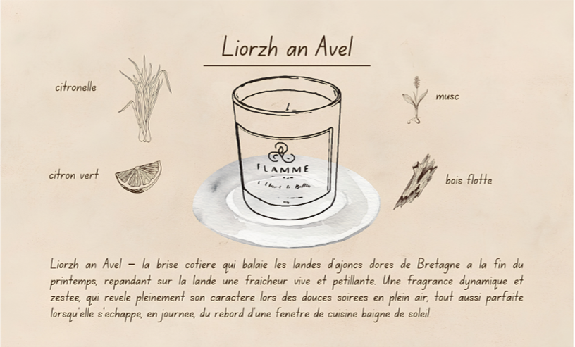 Liorzh an Avel – Fresh Citrus & Citronella Single Soy Wax Melt