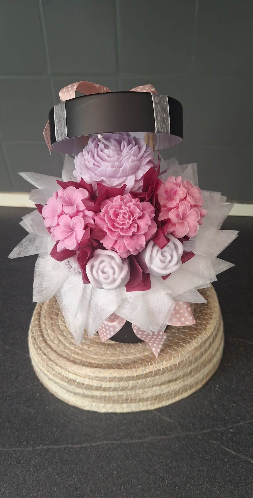 Wax Flower Bouquet – Handmade Artisan Coconut Soy Candle