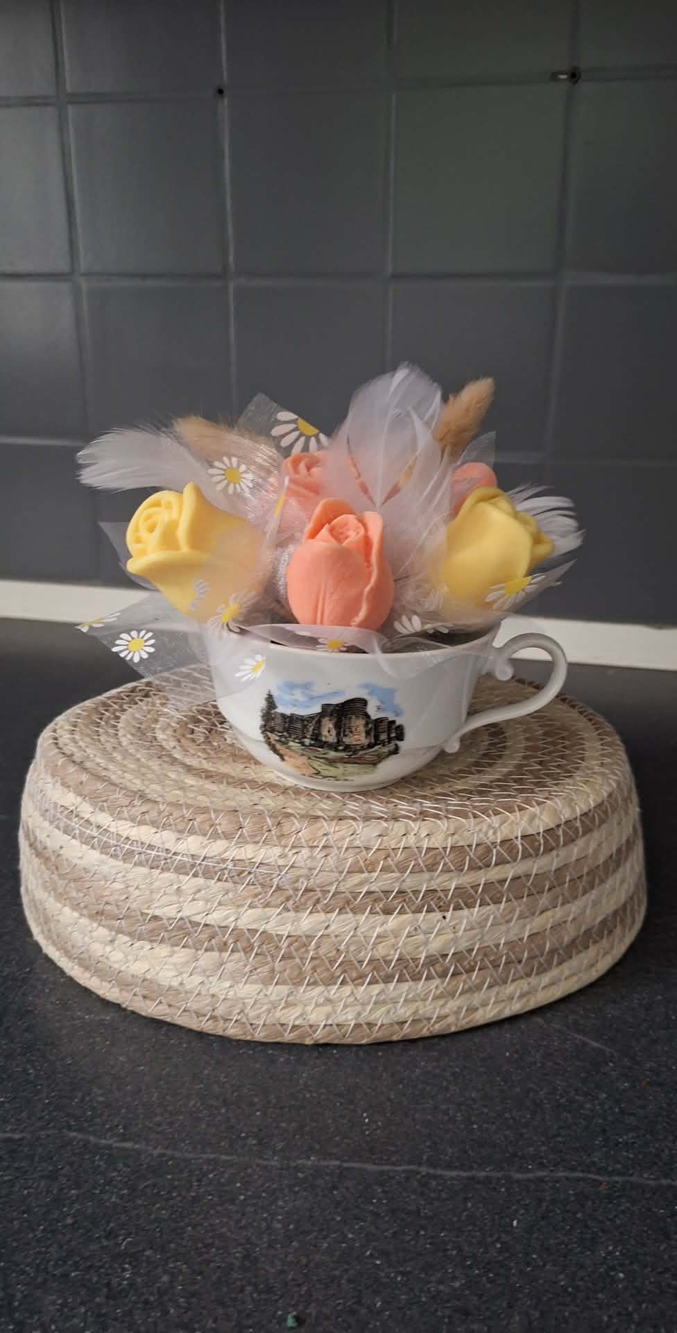 Wax Flower Bouquet – Handmade Artisan Coconut Soy Candle