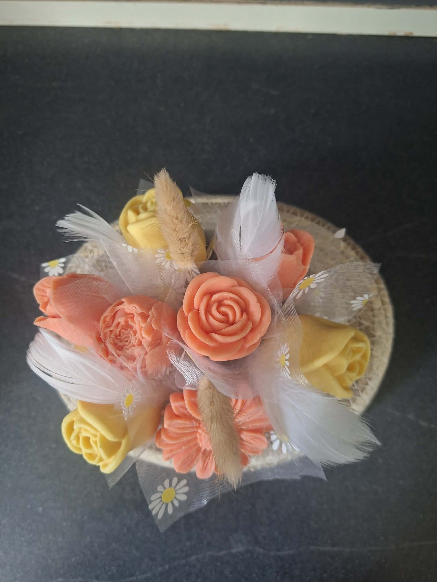 Wax Flower Bouquet – Handmade Artisan Coconut Soy Candle