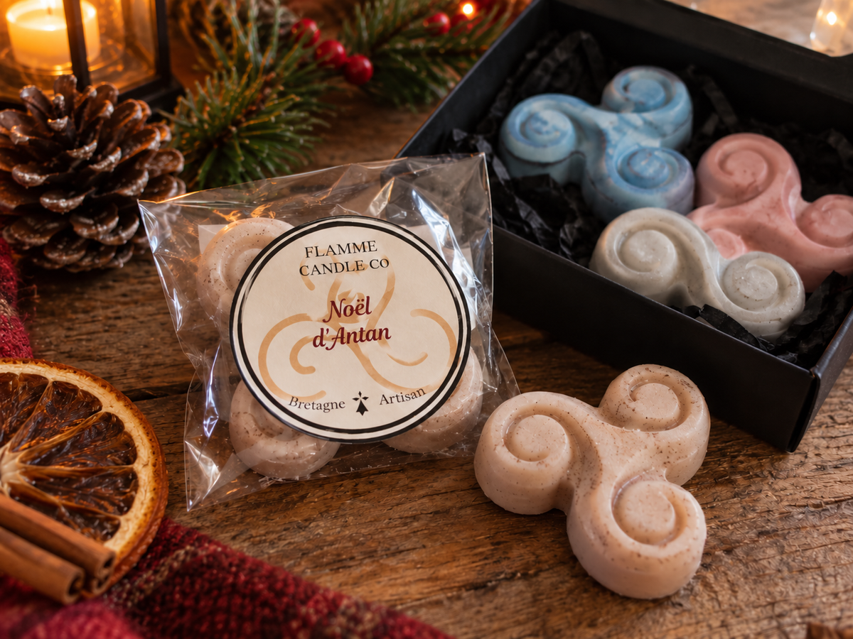 Coffret découverte de Noël - 9 fondants Triskel gourmands, boisés et frais | Fabriqués en Bretagne