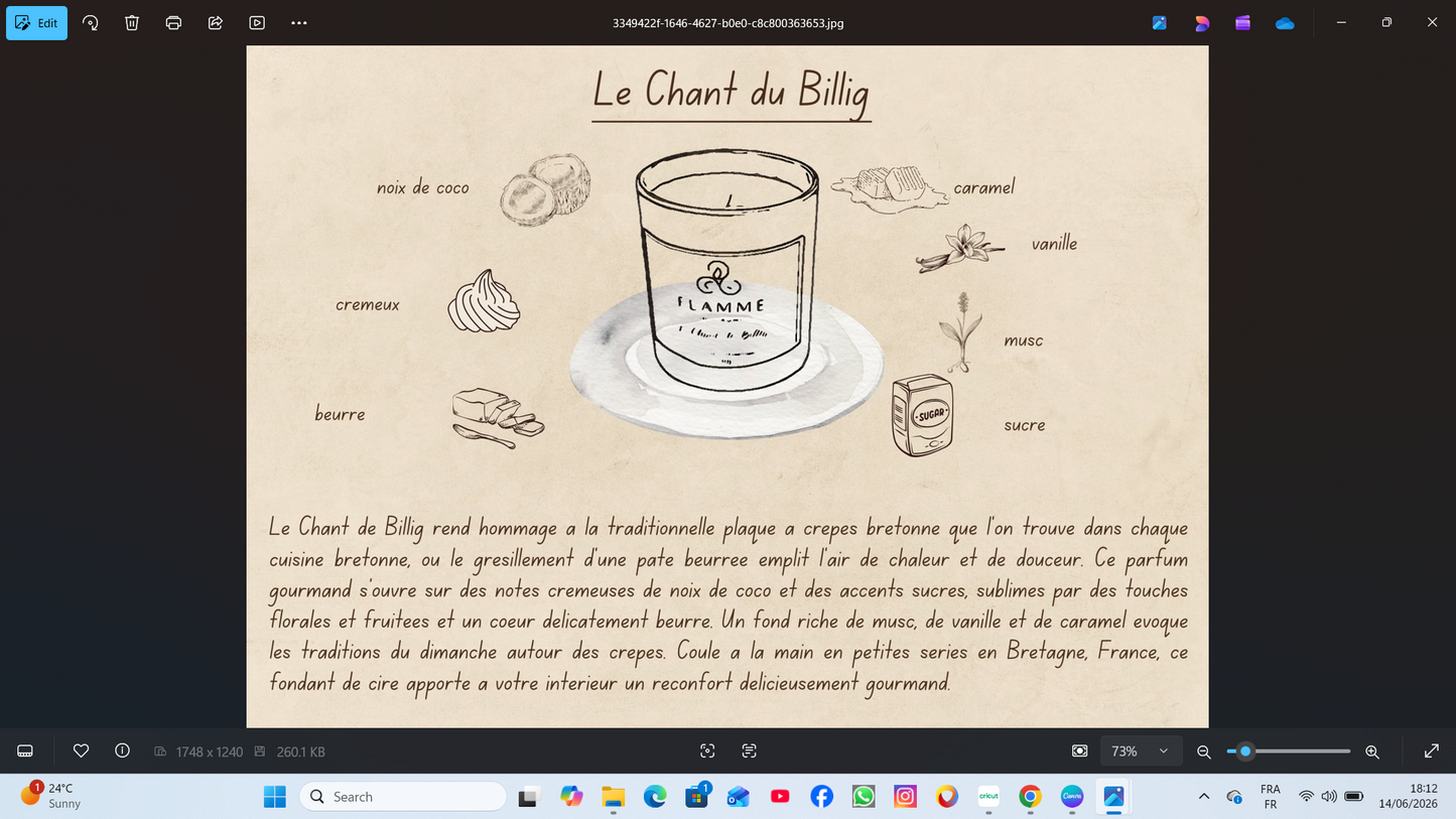 Le Chant de Billig – Bougie Artisanale Coco Soja