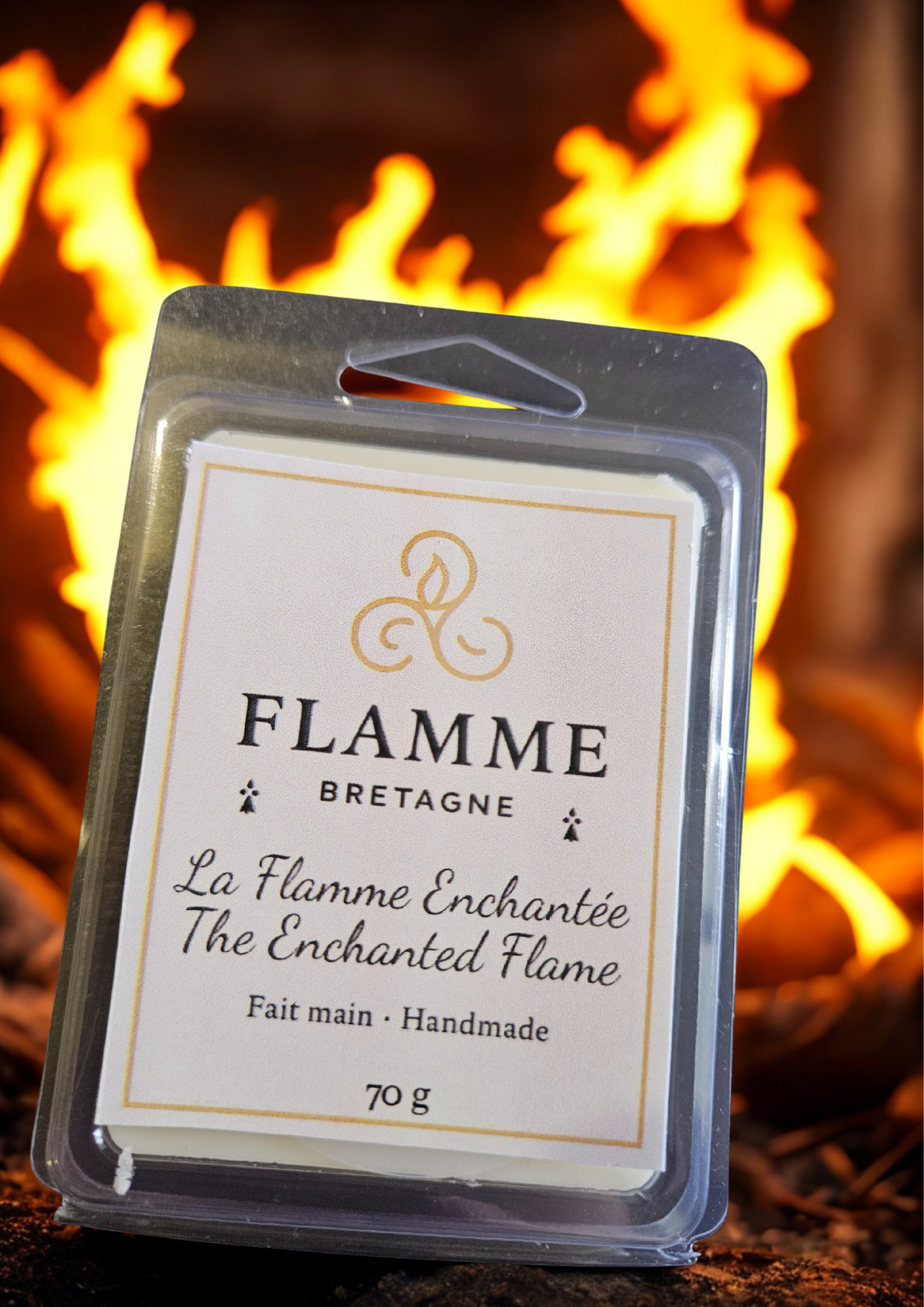 Enchanted Flamme / Flamme Enchantée – Clamshell Wax Melt — general candle; home fragrance, clean candle, minimal décor, bougie artisanale