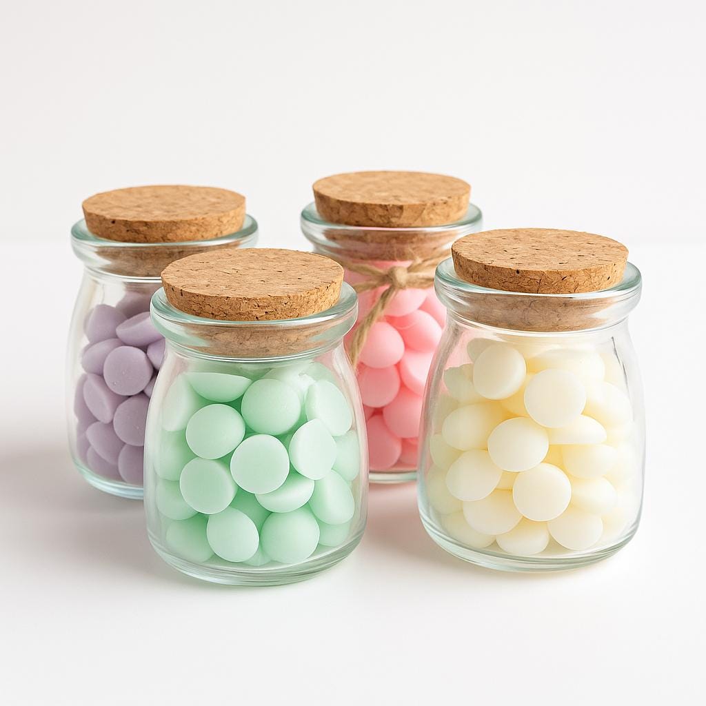 Cherry Blossom Wax Melts, Coconut-Soy Mini Hearts (Floral Scent) Flamme Candle Co