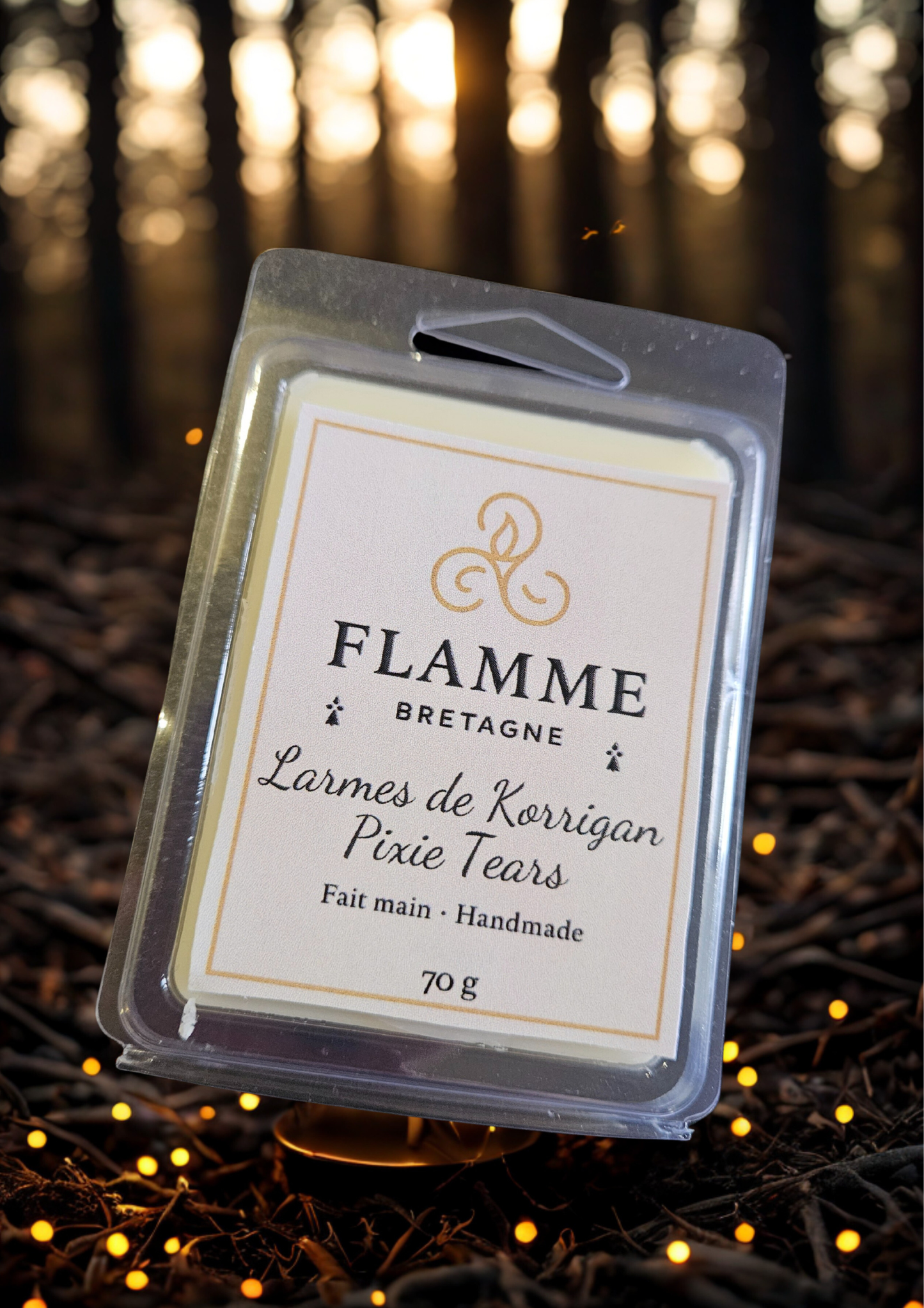 Pixie Tears / Larmes de Korigan – Clamshell Wax Melt — general candle; home fragrance, clean candle, minimal décor, bougie artisanale