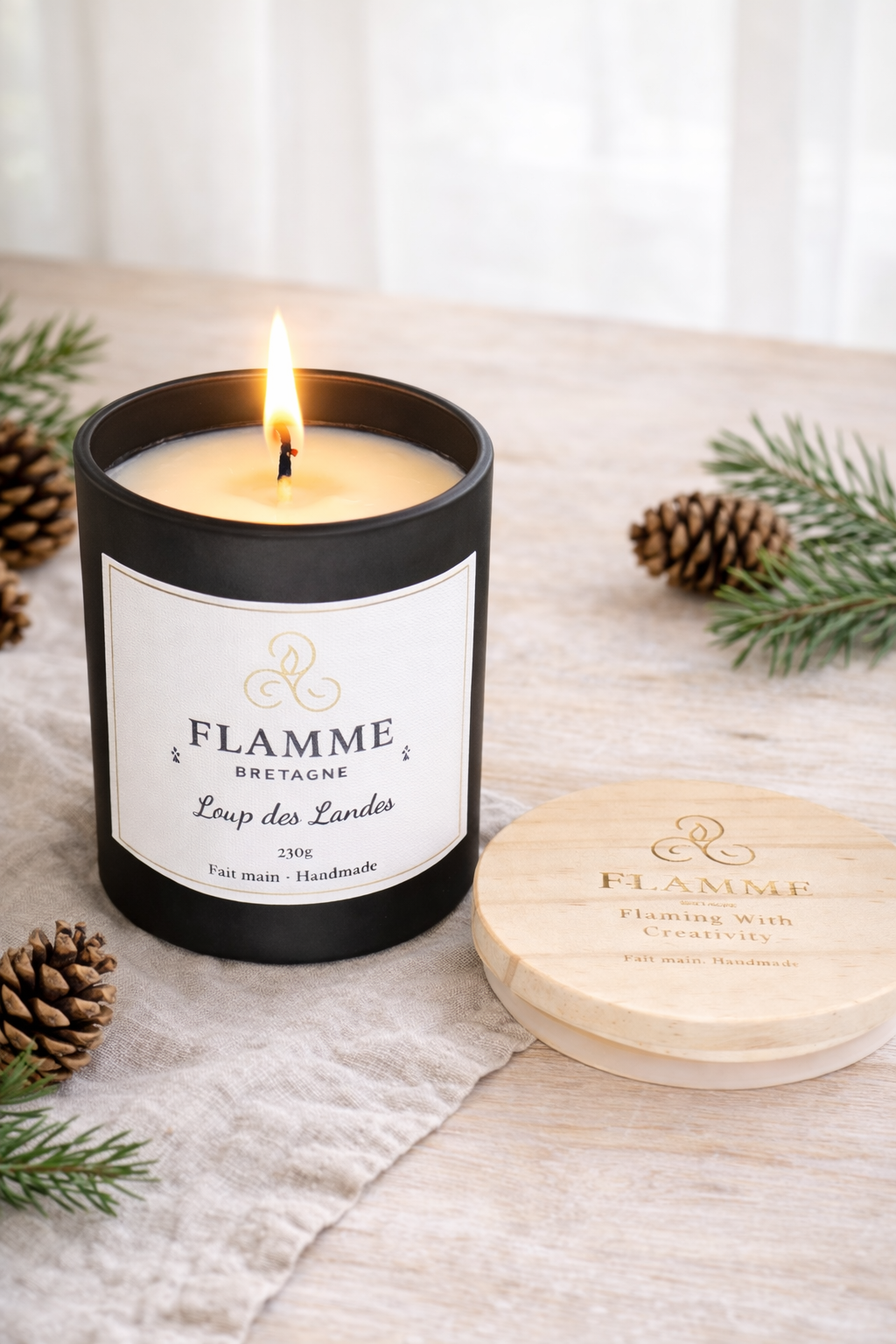 Loup des Landes – Woody Candle Flamme Candle Co