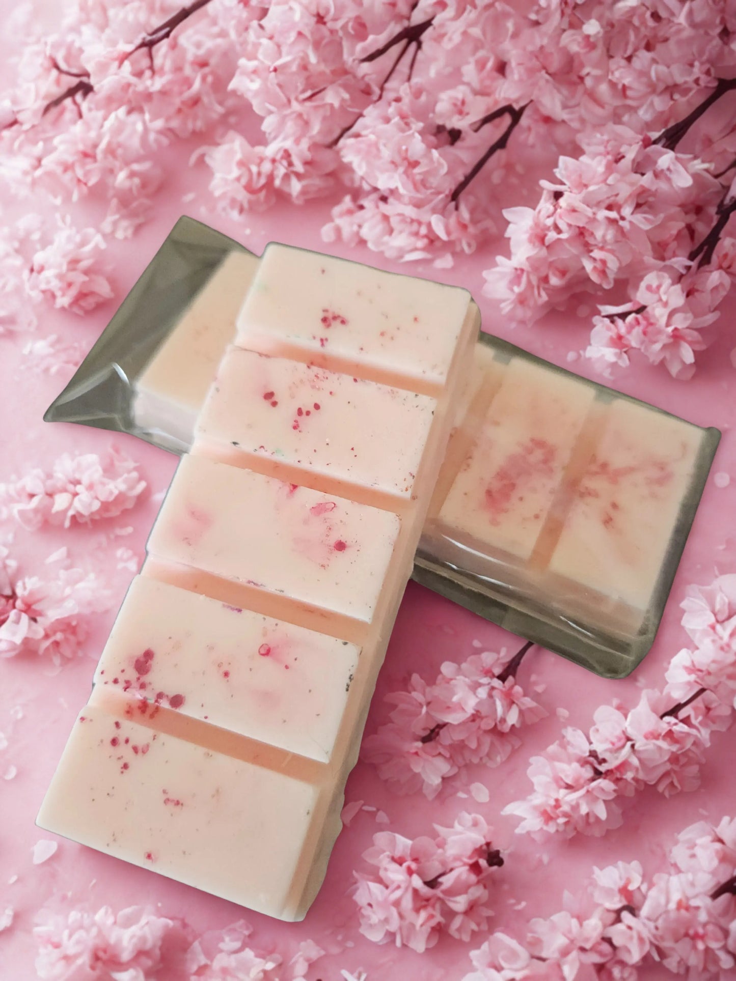 Cherry blossom wax snap bar. Flamme candle co