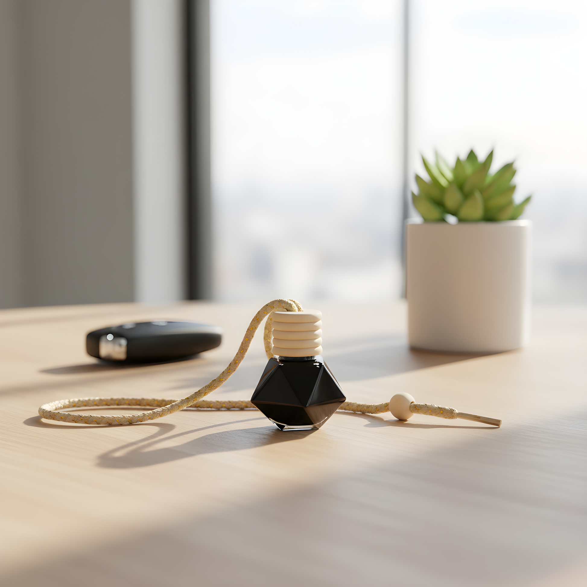 Hanging Car Air Freshener – Refillable Glass Bottle Flamme candle co