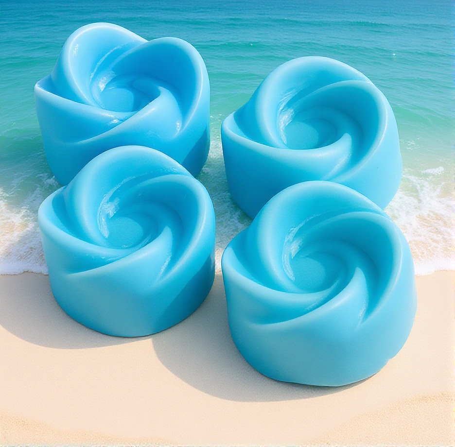Mini Wax Melts – Hand Poured Wax Tarts With Ocean Breeze & Sea Salt Scent Flamme